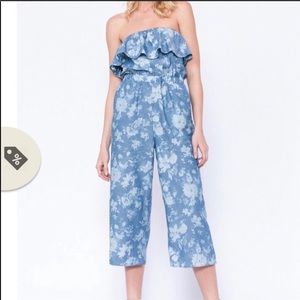 Sadie & Sage Blue Floral Jumpsuit